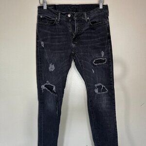 Abercrombie & Fitch Jeans - Rustin athletic skinny - W31 x L30 - Black faded